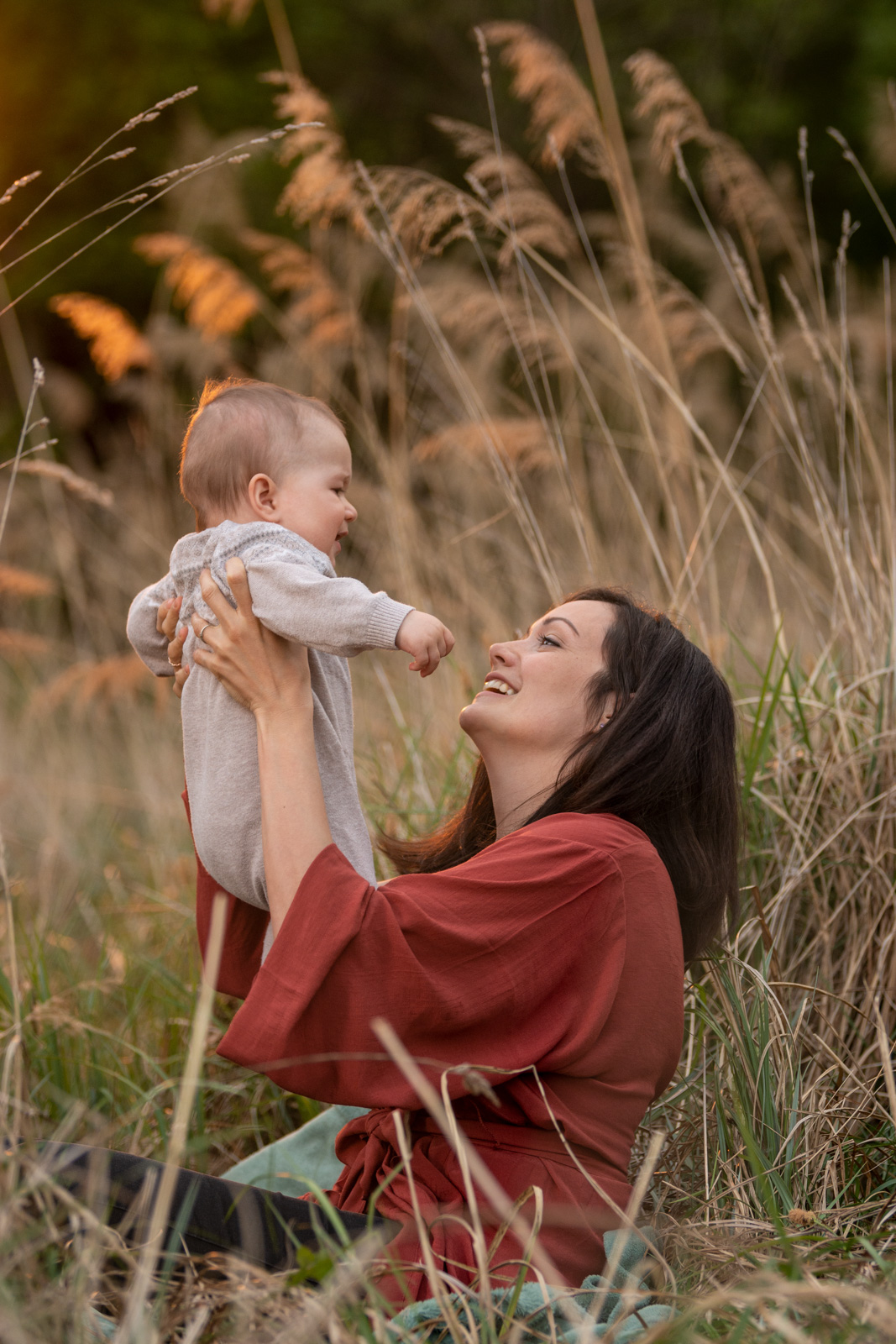 portre_17 anya kismama baba boldogság portré naplemente